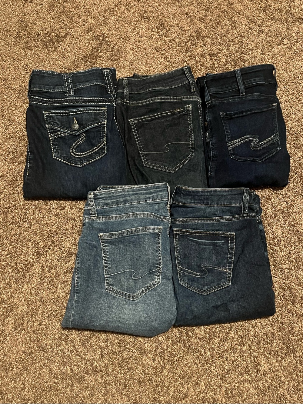 Poshmark Listing: Silver Jeans | 5 Pairs | Sizes 8-10, W29-W31